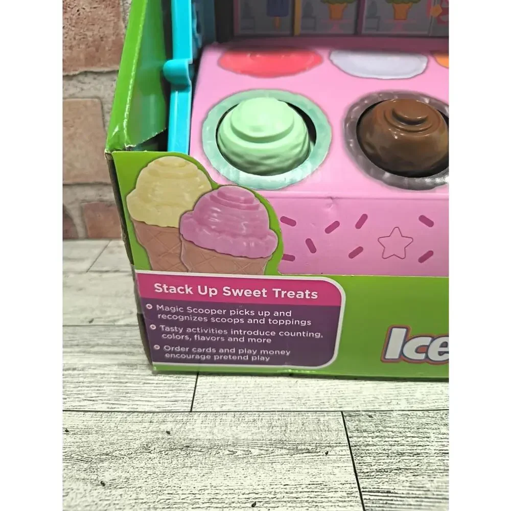 Leap Frog Scoop & Learn Ice Cream Shop with Cones Popsicles Scoops 27 Pieces NIB